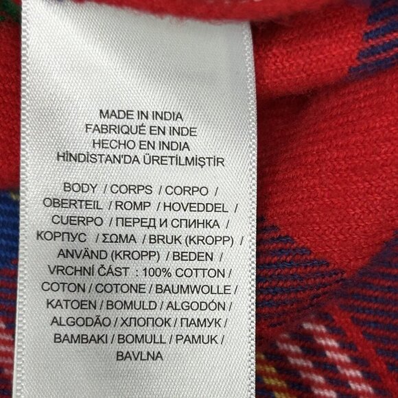 Polo Ralph Lauren Shirt Mens Medium Plaid Patchwork Flannel Button Down Strap - Picture 7 of 13